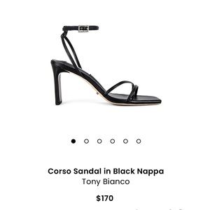 Tony Bianco Corso Sandal in Black Nappa